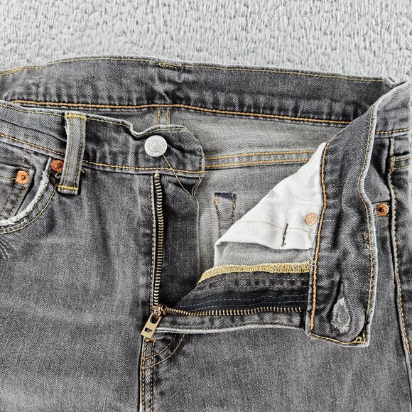 Levis Jeans Mens 30x32 (30x30) Gray 510 Distressed Skinny Fit Stretch Denim - Picture 3 of 16